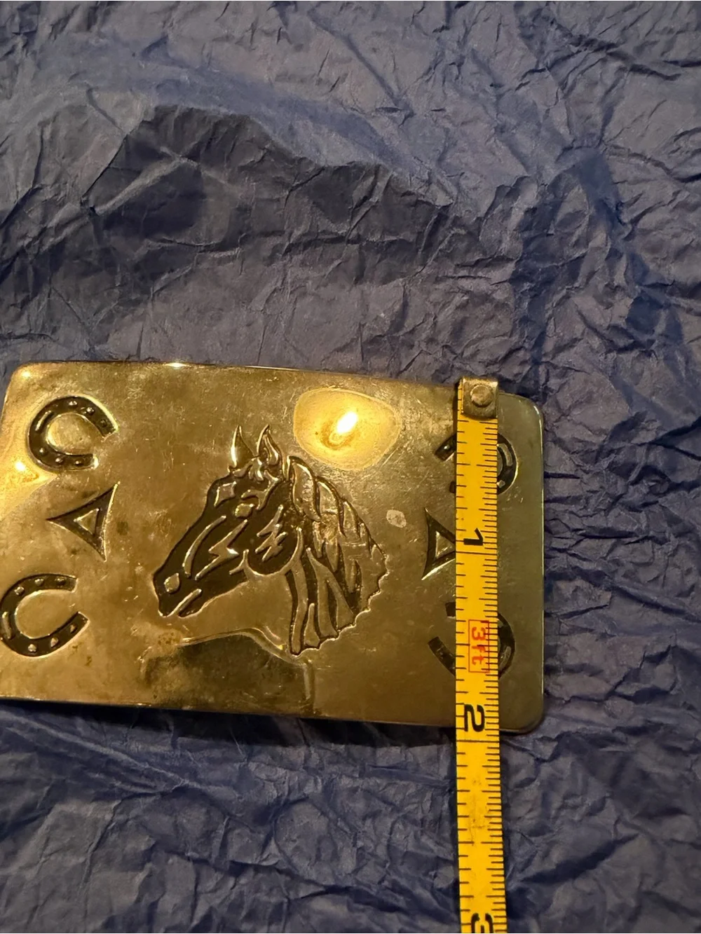 Vintage Chambers Western Horse Head Belt Buckle